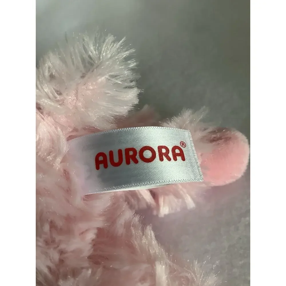 Aurora Stuffed Plush Animals Llamas Pink and Cream Lot of 2